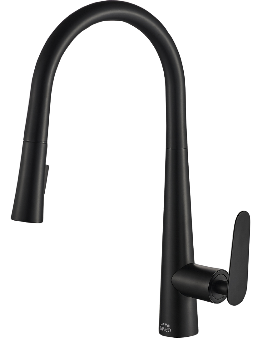 Laveo Nalda rubinetto da cucina verticale nero BAY769D