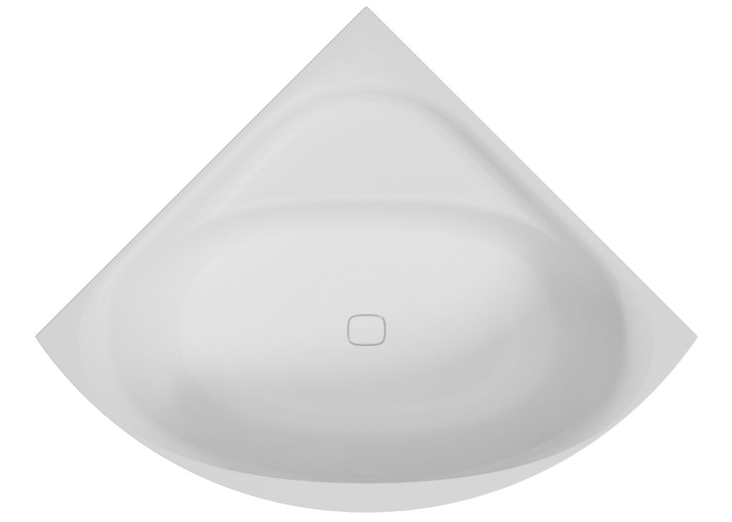 Hoesch iSensi vasca da bagno con rivestimento 150x150 cm sinistra bianco 3857.010