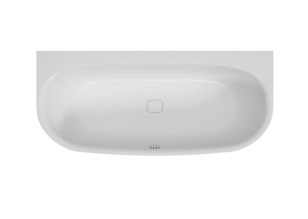 Hoesch iSensi vasca da bagno a parete 190x90 cm ovale bianco 3824.010