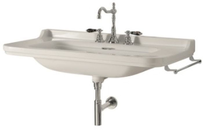 Kerasan Waldorf lavabo 80x50 cm rettangolare a parete bianco 4141K1
