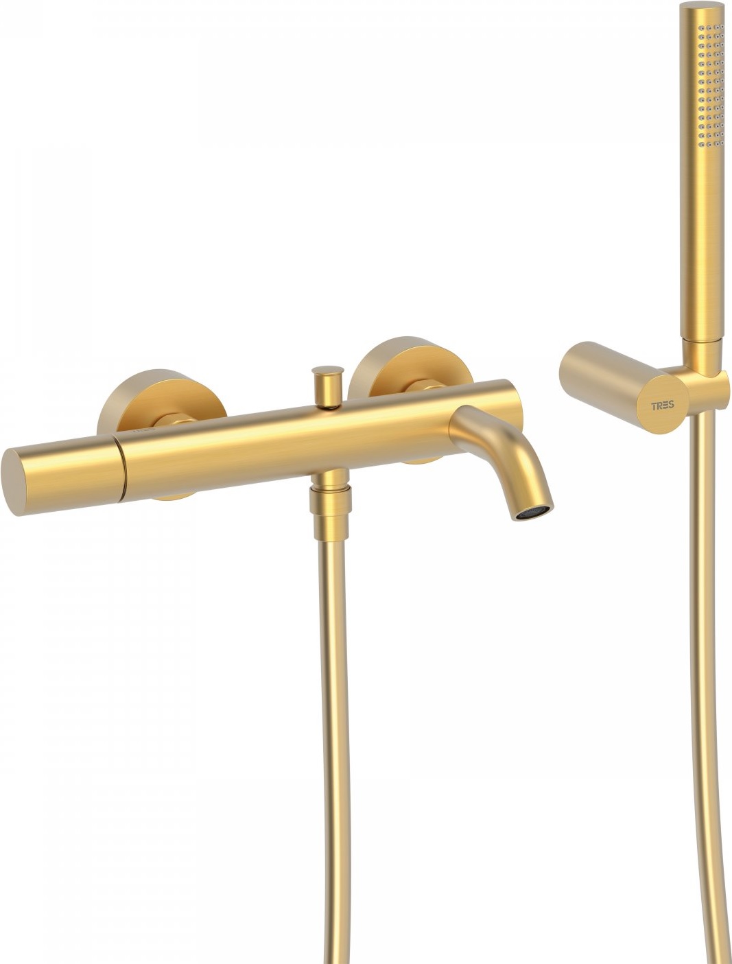 Tres Study Exclusive rubinetto per vasca e doccia a parete oro 261.170.01.OM
