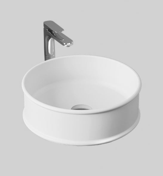 Art Ceram Atelier lavabo 44x44 cm rotonda da appoggio bianco ATL00101;00