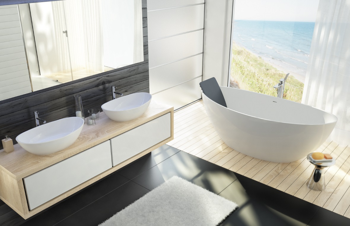 Hoesch Namur lavabo 50x30 cm ovale da appoggio bianco 4410.010