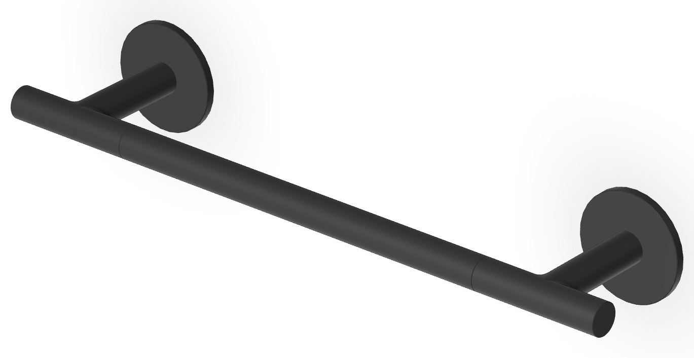 Zucchetti Pan portasciugamani nero ZAC620.N6