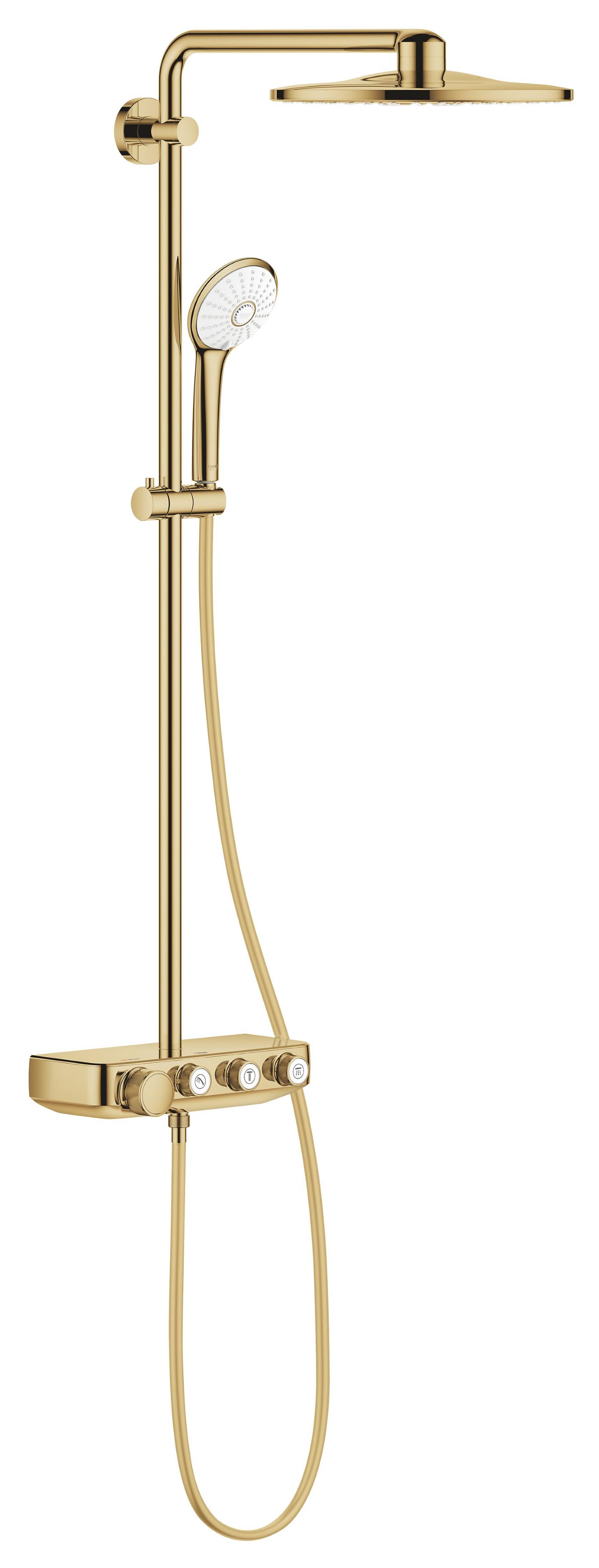 Grohe Euphoria set doccia a parete con termostato con soffione oro 26507GL0