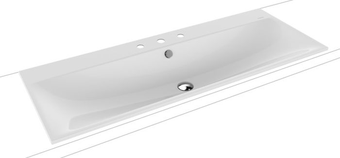Kaldewei Silenio lavabo 120x46 cm rettangolare da incasso bianco 907906033001