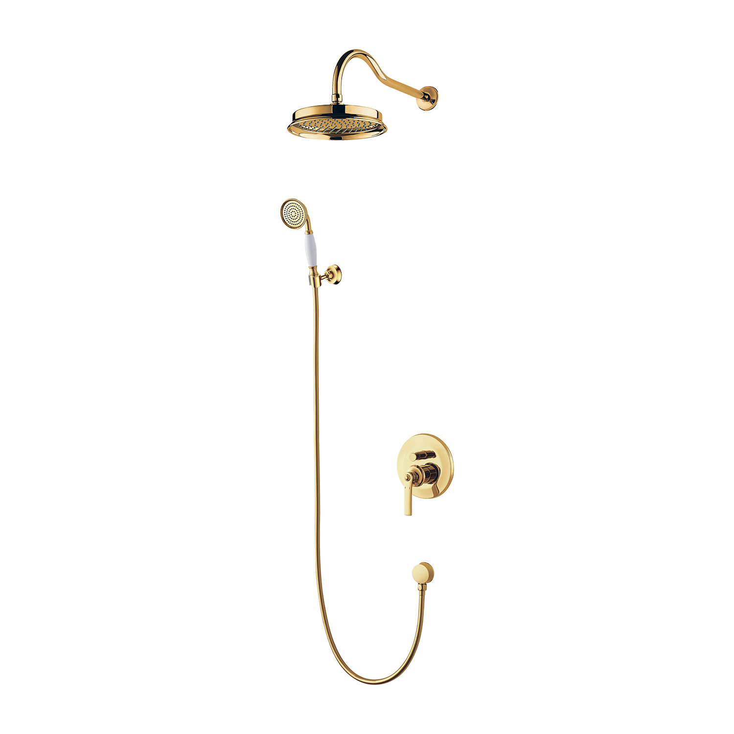 Omnires Armance set doccia da incasso con soffione oro SYSAM10GL