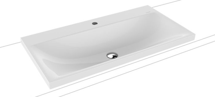Kaldewei Silenio lavabo 90x46 cm rettangolare da appoggio bianco 904006303001