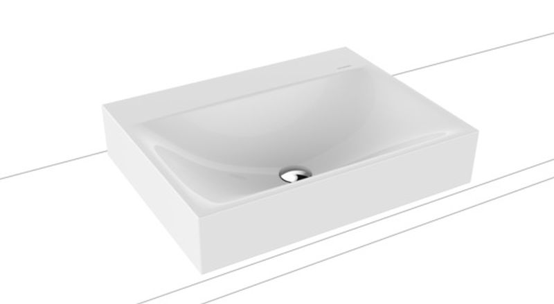 Kaldewei Silenio lavabo 60x46 cm rettangolare da appoggio bianco 904106313001