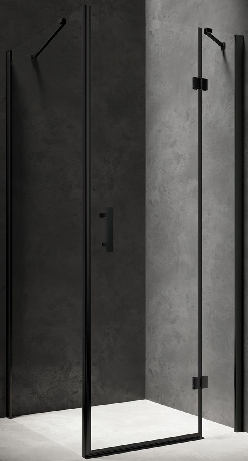 Omnires Manhattan box doccia 120x80 cm rettangolare nero opaca/vetro trasparente MH1280BLTR