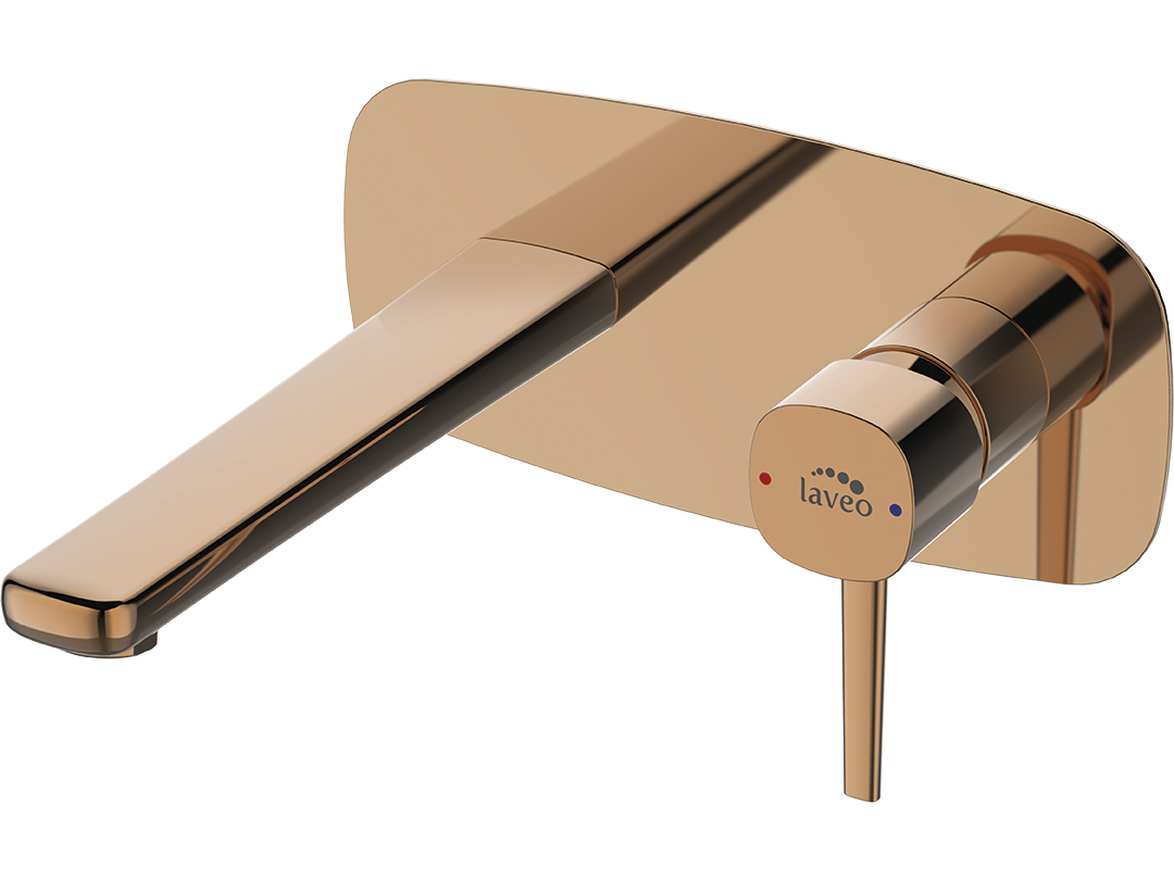 Laveo Pola rubinetto per lavabo da incasso oro BAP822P