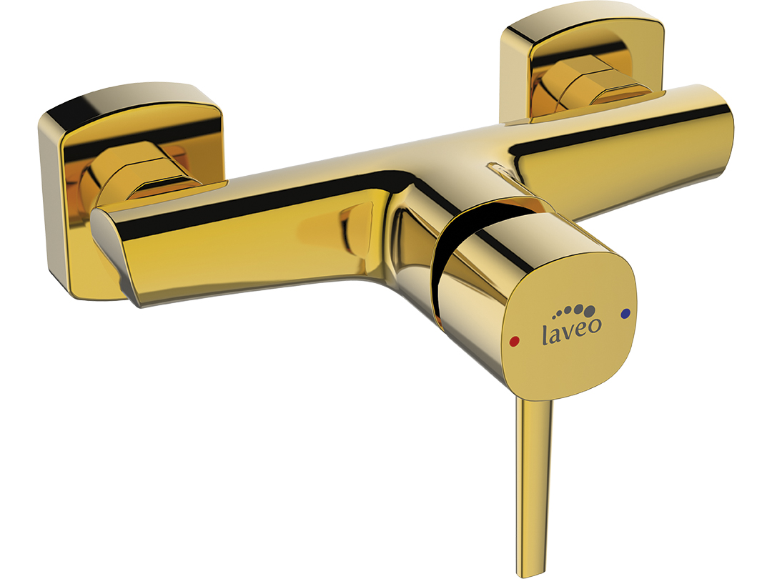 Laveo Pola rubinetto per doccia a parete oro BAPG40D