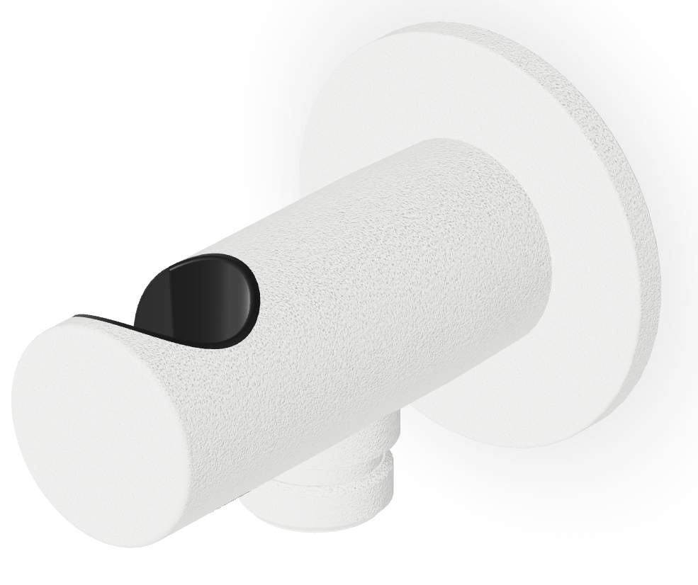 Zucchetti Brim prese d'acqua con supporto doccetta bianco Z93933.W1