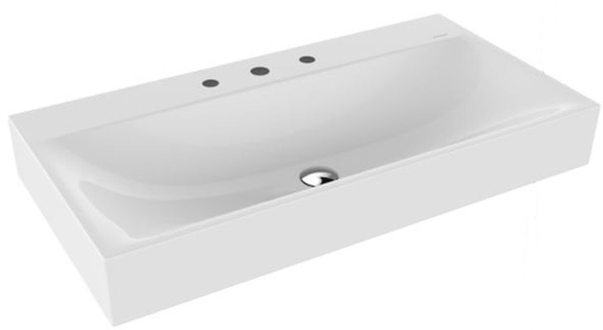 Kaldewei Silenio lavabo 90x46 cm rettangolare a parete bianco 904406273001
