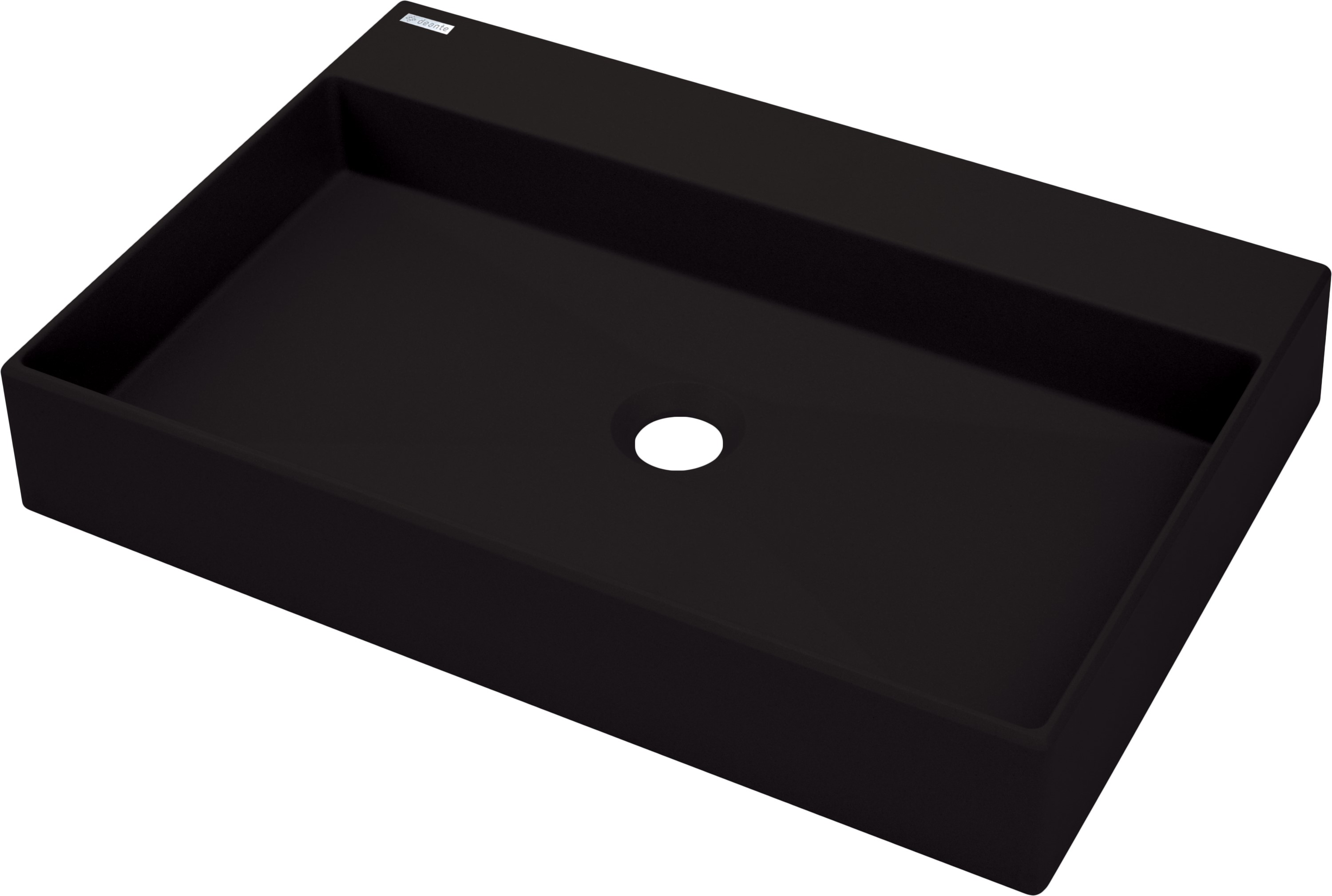 Deante Correo lavabo 60x40 cm rettangolare da appoggio nero CQR_NU6S