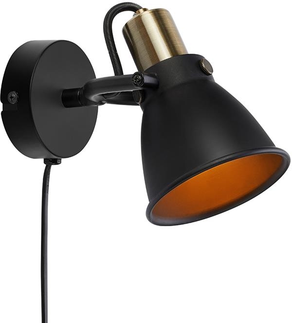 Markslöjd Alton lampada da parete 1x40 W nero 107856