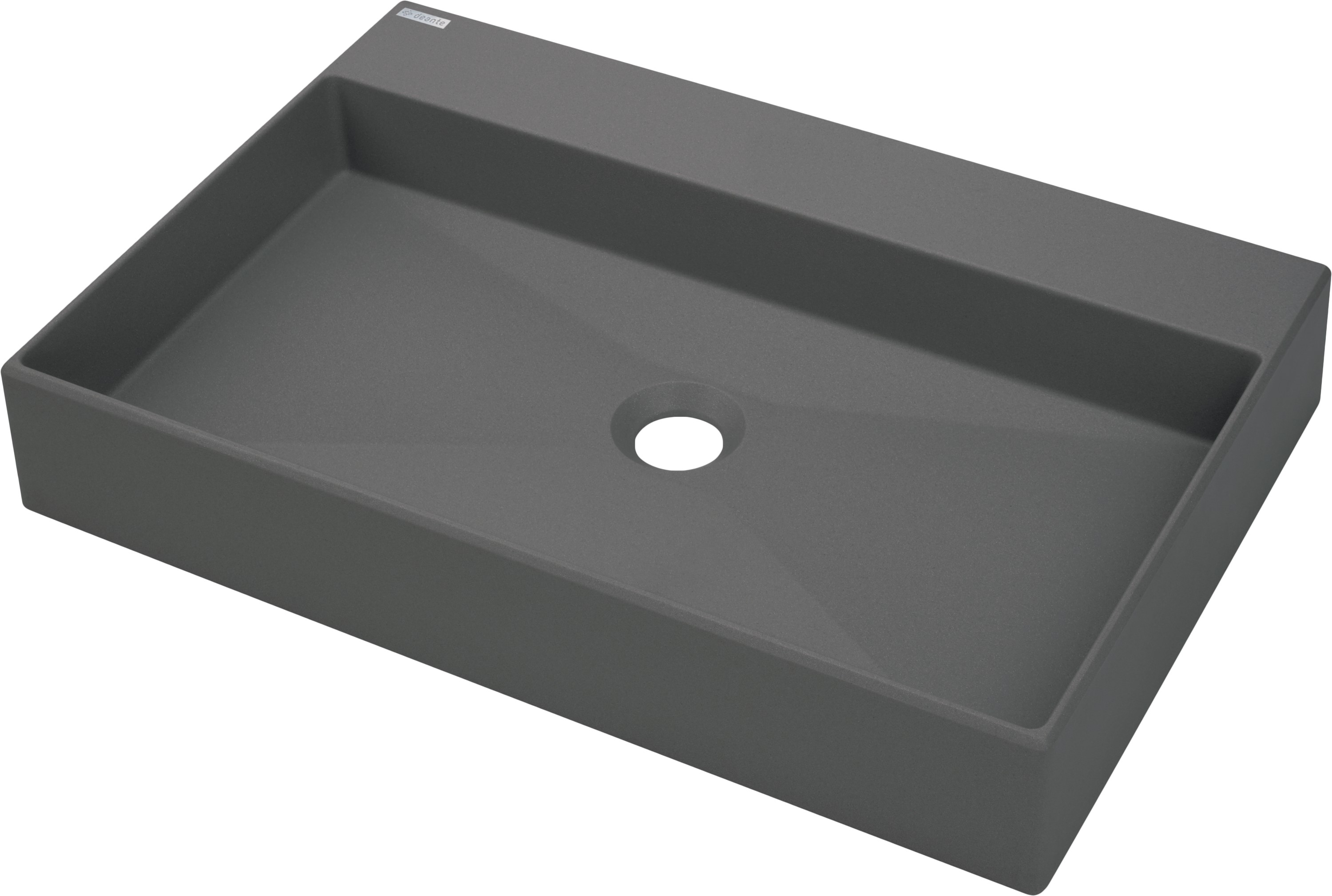 Deante Correo lavabo 60x40 cm rettangolare da appoggio antracite CQR_TU6S