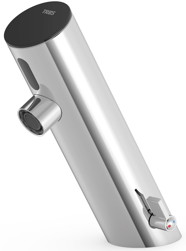 Tres Electronic rubinetto per lavabo verticale elettronico cromo 39210301