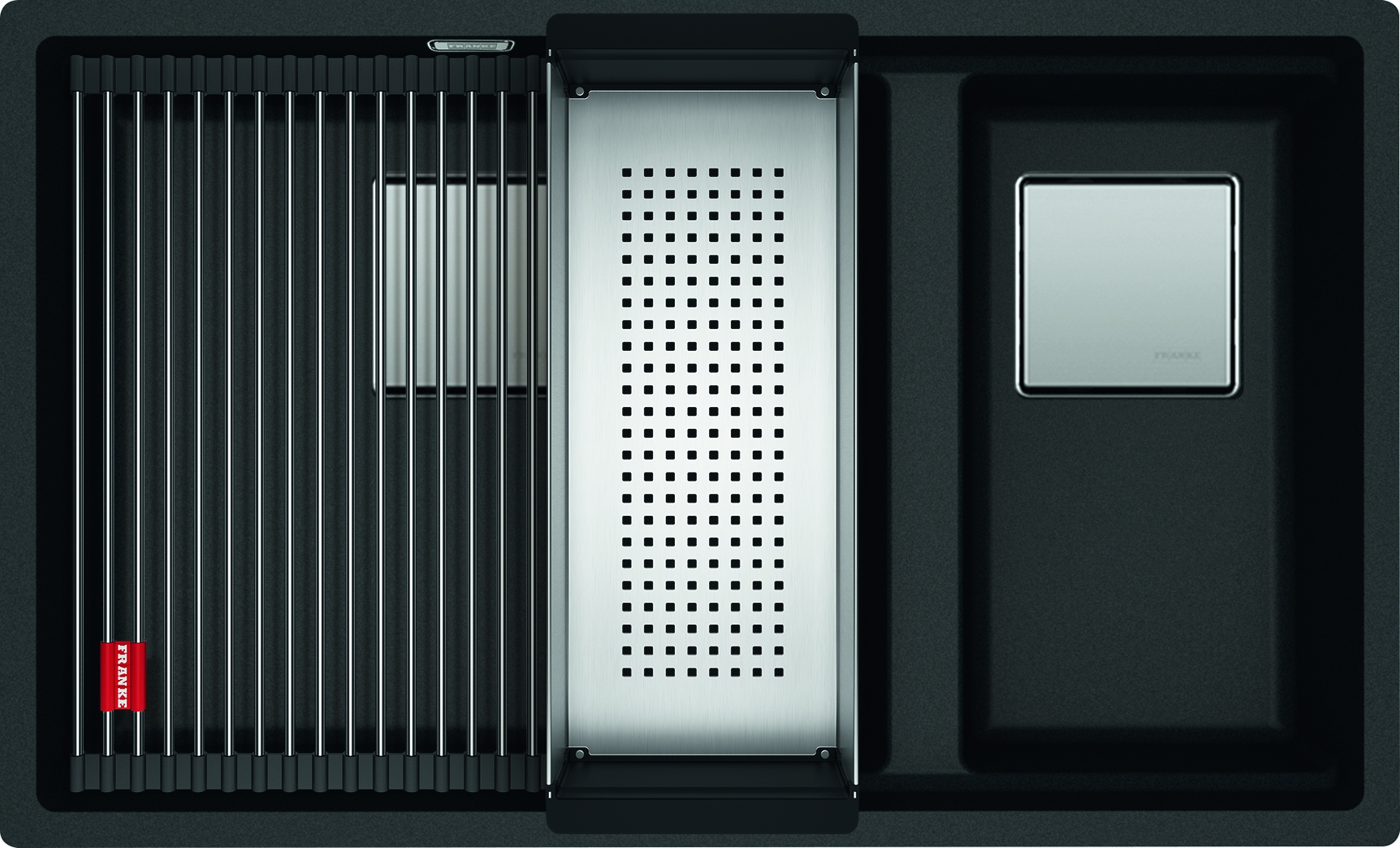 Franke Kanon lavello in granito 76x46 cm grigio/grafite/inox 125.0529.871