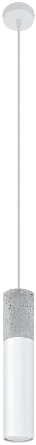Sollux Lighting Borgio lampada sospesa 1x40 W bianco-calcestruzzo SL.0647