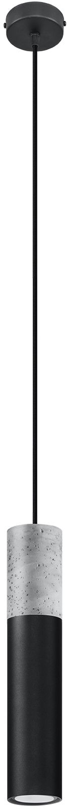 Sollux Lighting Borgio lampada sospesa 1x40 W nero-calcestruzzo SL.0650