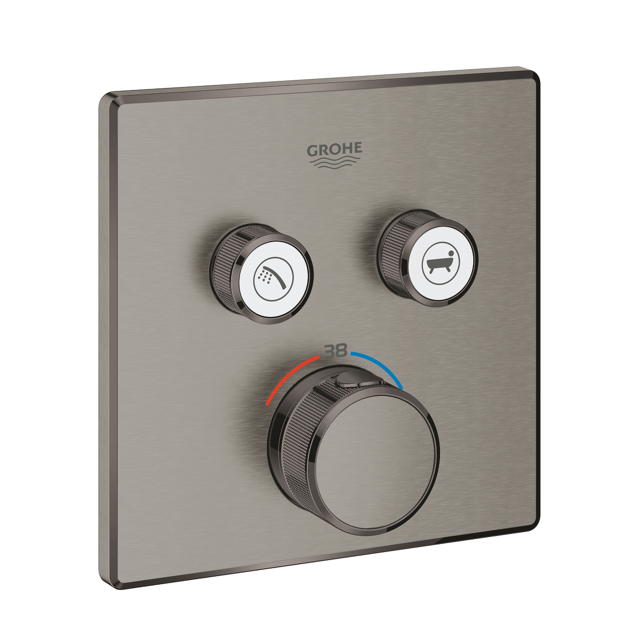 Grohe Grohtherm SmartControl rubinetto per vasca e doccia da incasso con termostato Brushed Hard Graphite 29124AL0