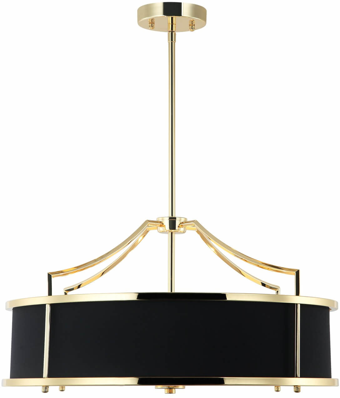 Open Design Stanza lampada da soffitto 4x15 W nero-oro OR84146