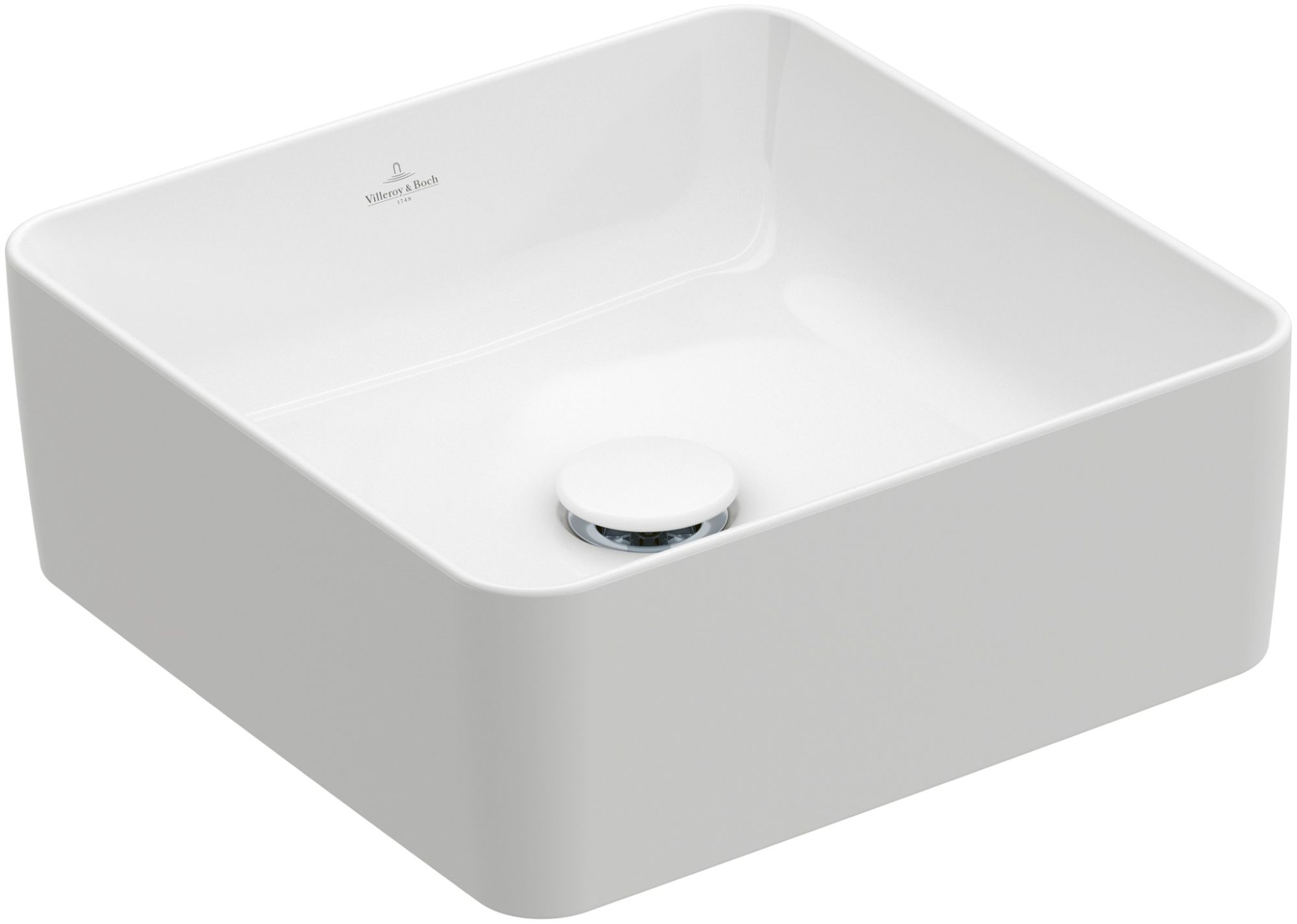 Villeroy & Boch Collaro lavabo 38x38 cm quadrata da appoggio bianco 4A2138R1
