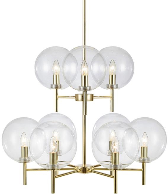 Markslöjd Crown lampada sospesa x20 W trasparente-oro 107920
