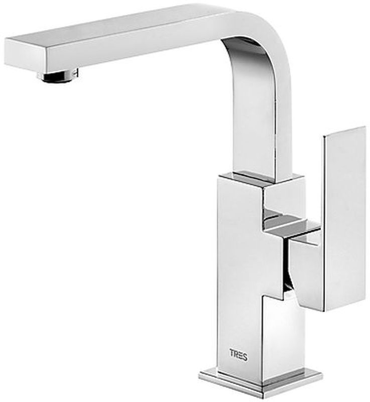 Tres Cuadro-Tres rubinetto per lavabo verticale cromo 1.06.603