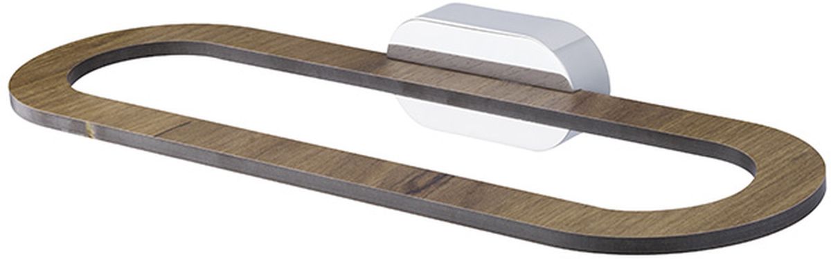 BISK Bergen portasciugamani cromo-legno 07069