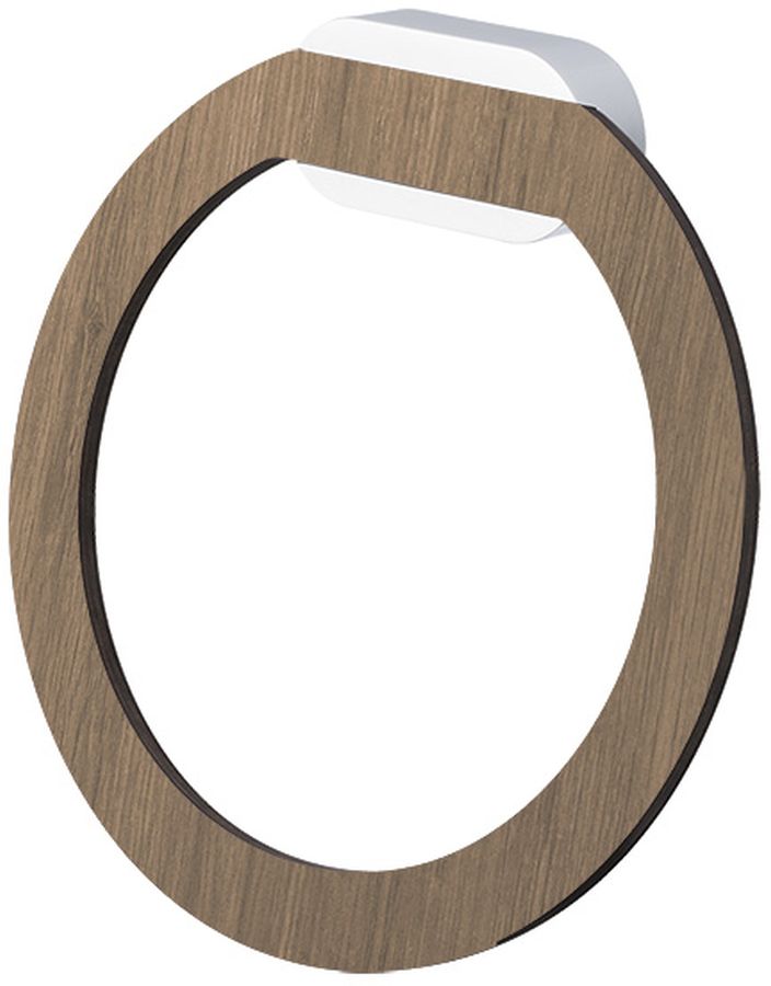 BISK Bergen portasciugamani cromo-legno 07103