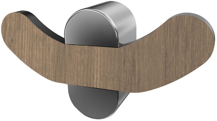 BISK Bergen portasciugamani cromo-legno 07063
