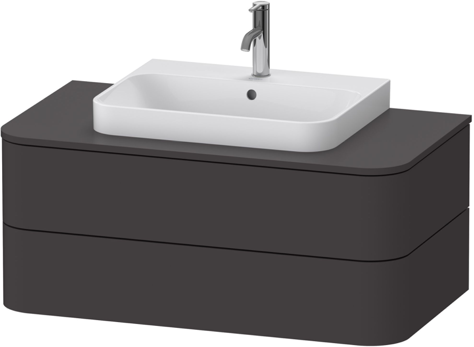 Duravit Happy D.2 armadietto 100x55x40.8 cm sottolavabo sospeso grafite HP497108080