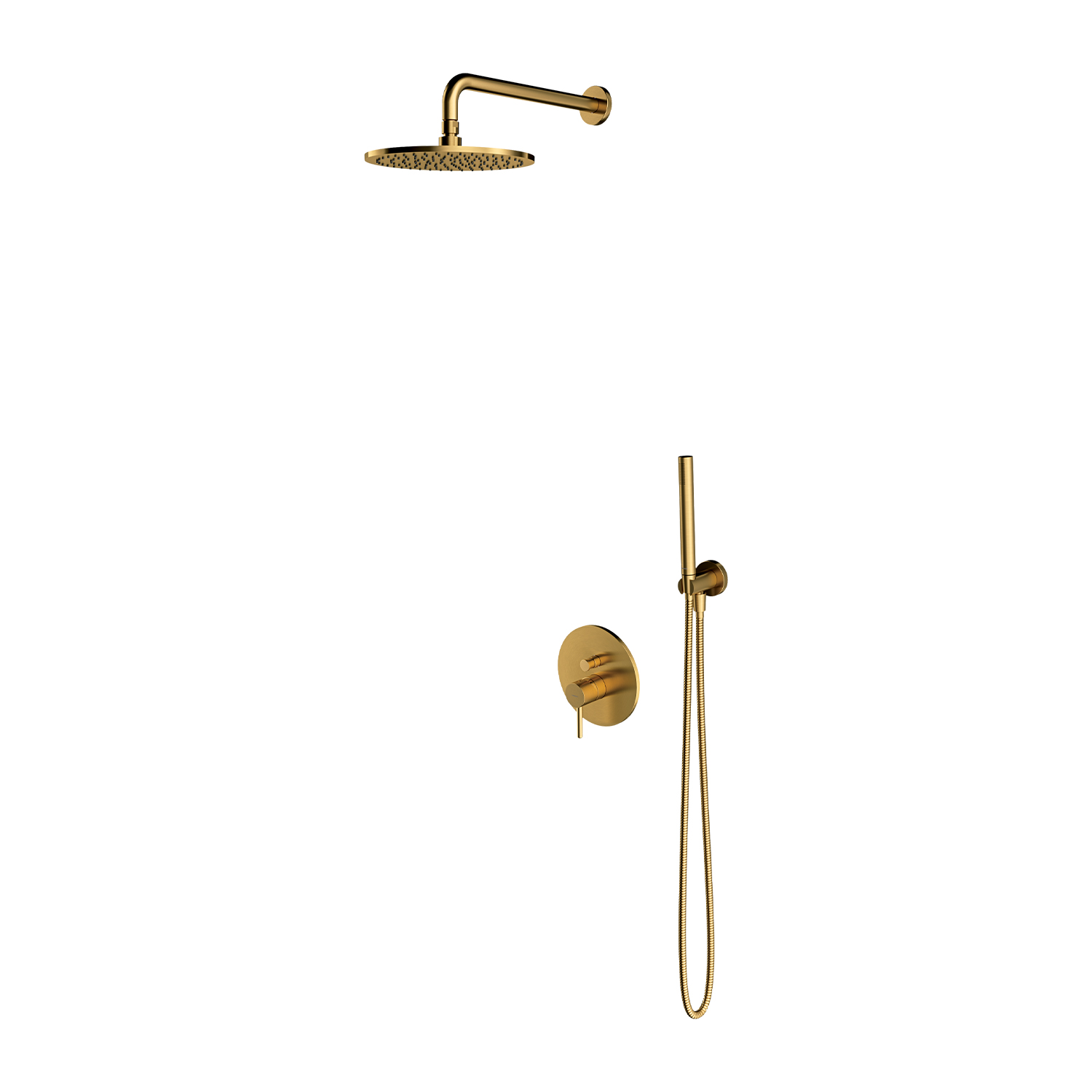 Omnires Y set doccia da incasso con soffione oro SYSY19GLB