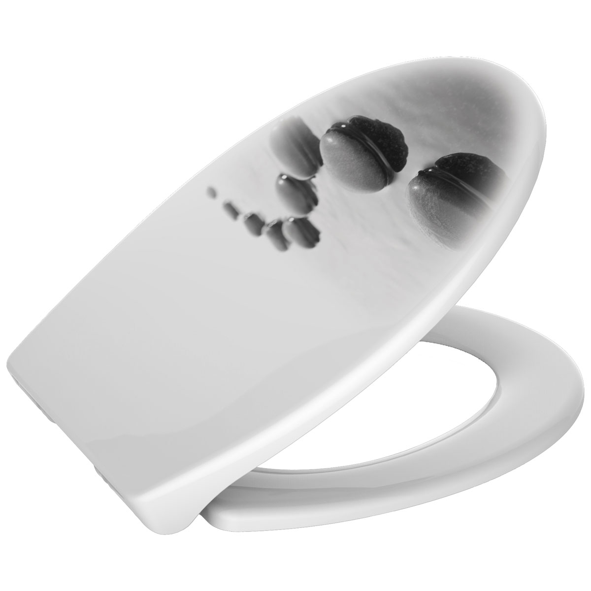 Duschy Stone Lux copriwater a discesa lenta bianco 805-19