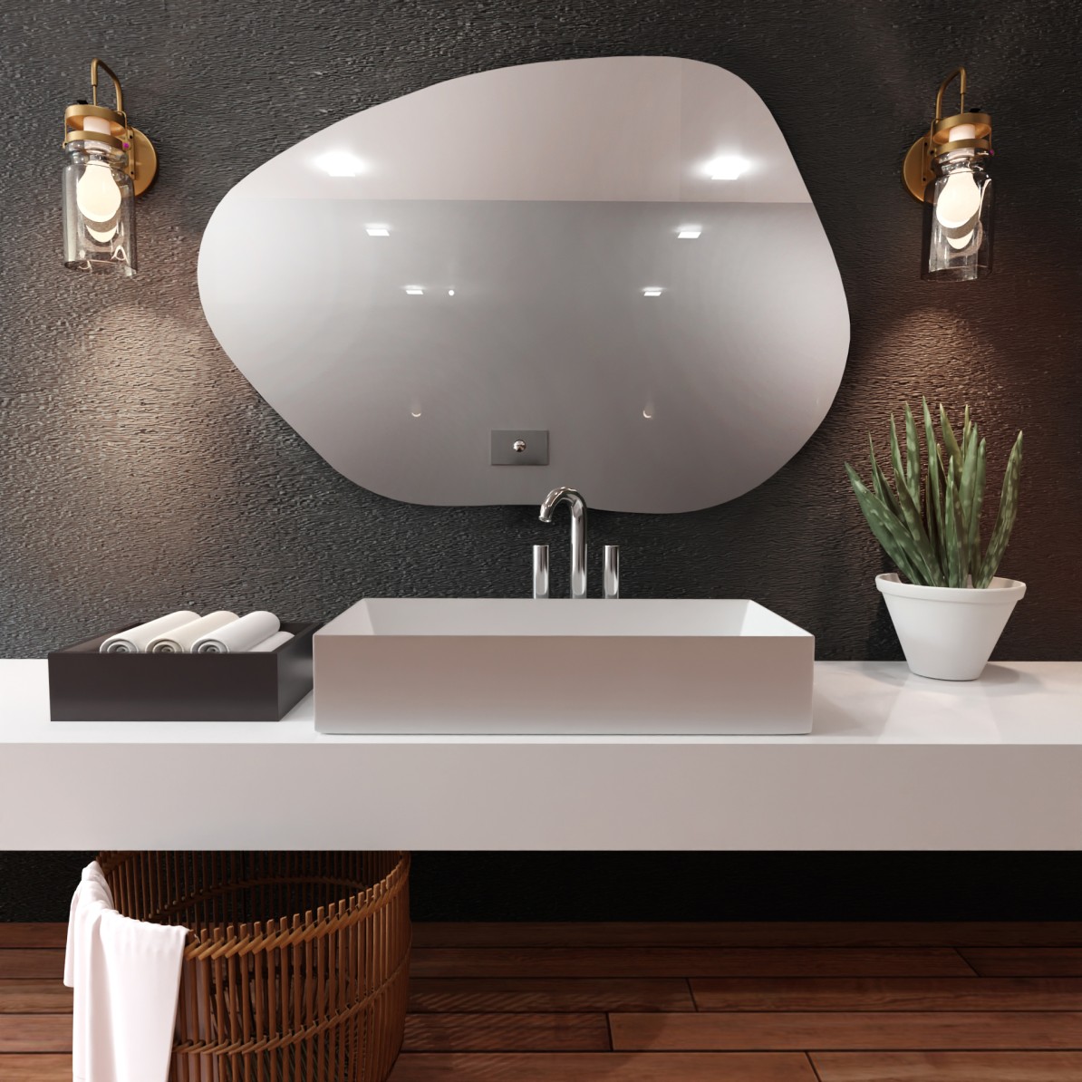 Smartwoods Stain specchio 60x36 cm 5903003187776