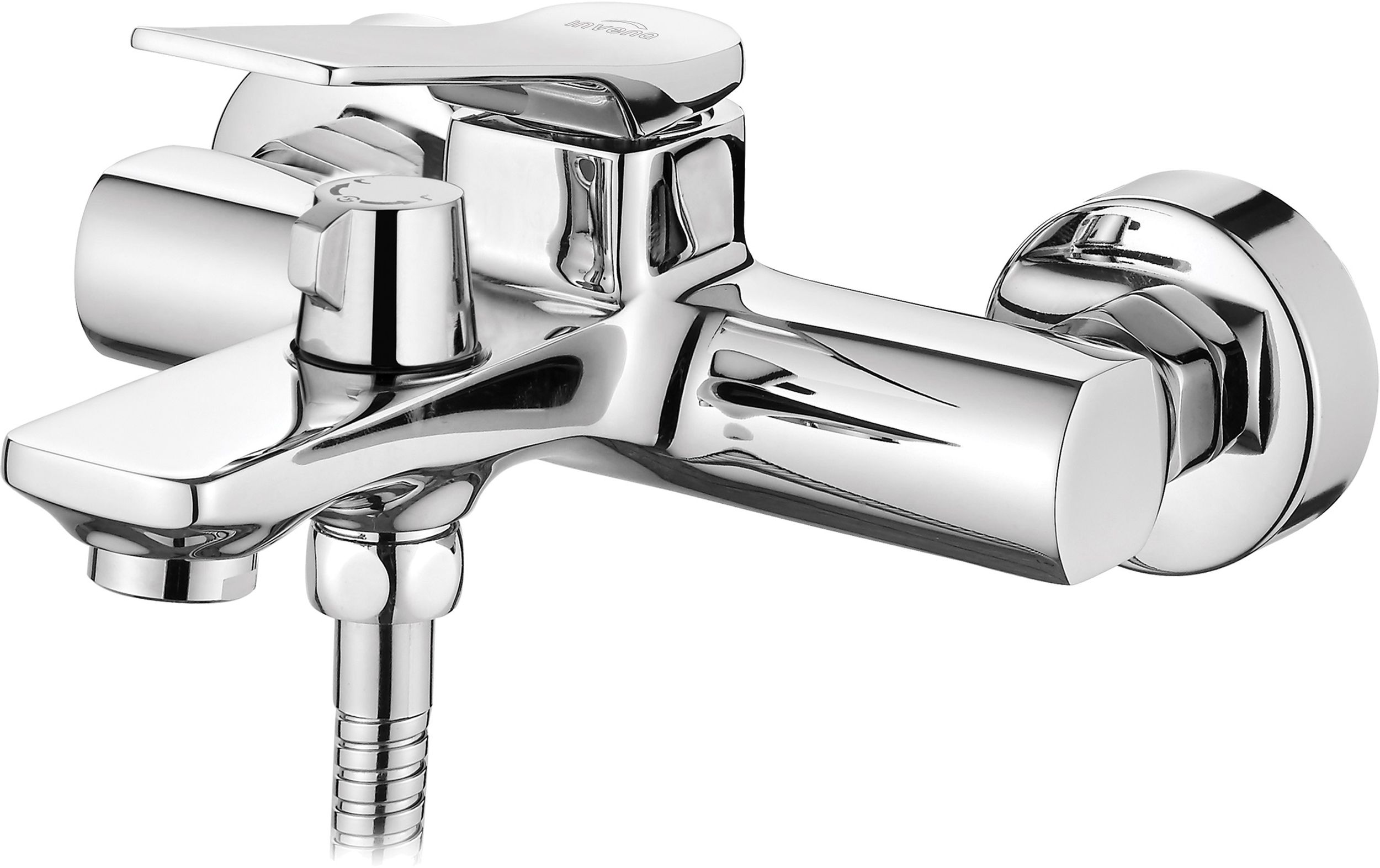 Invena Neri rubinetto per vasca e doccia a parete cromo BW-01-001
