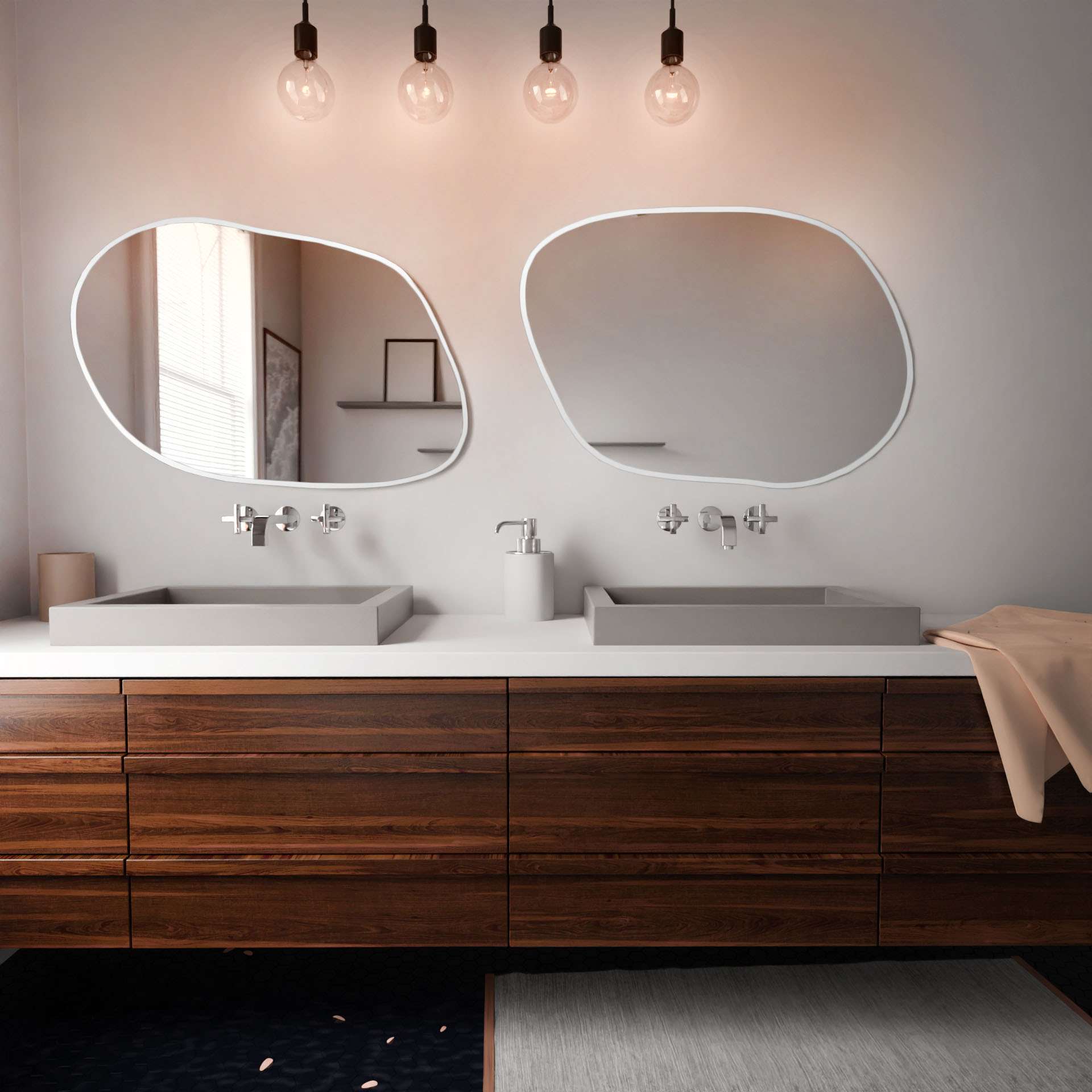 Smartwoods Tiny Borderbright specchio 70x50 cm con illuminazione bianco 5904107903033