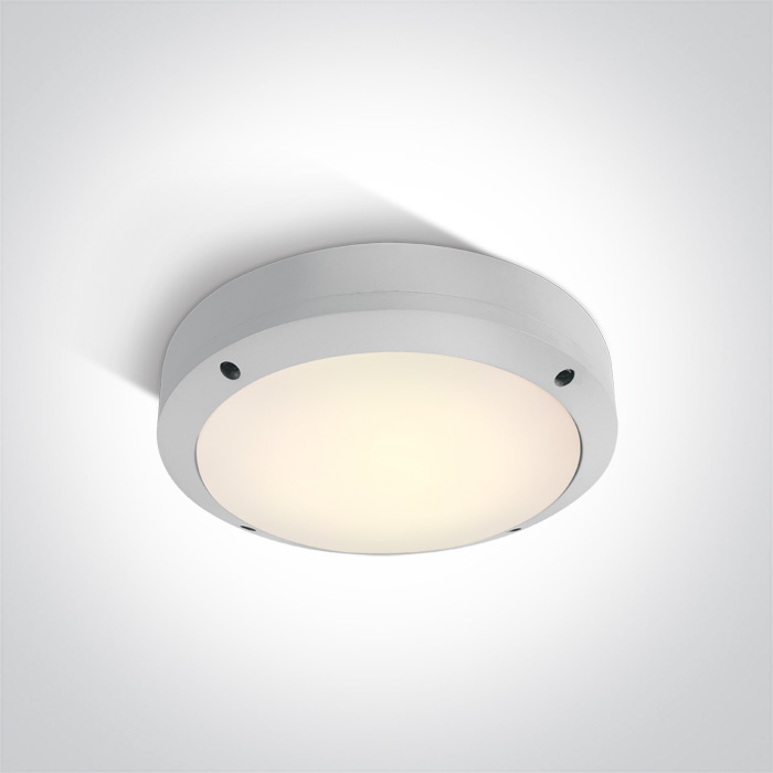 One Light Akteo plafoniera per esterni 1x10 W bianco 67442/W/W