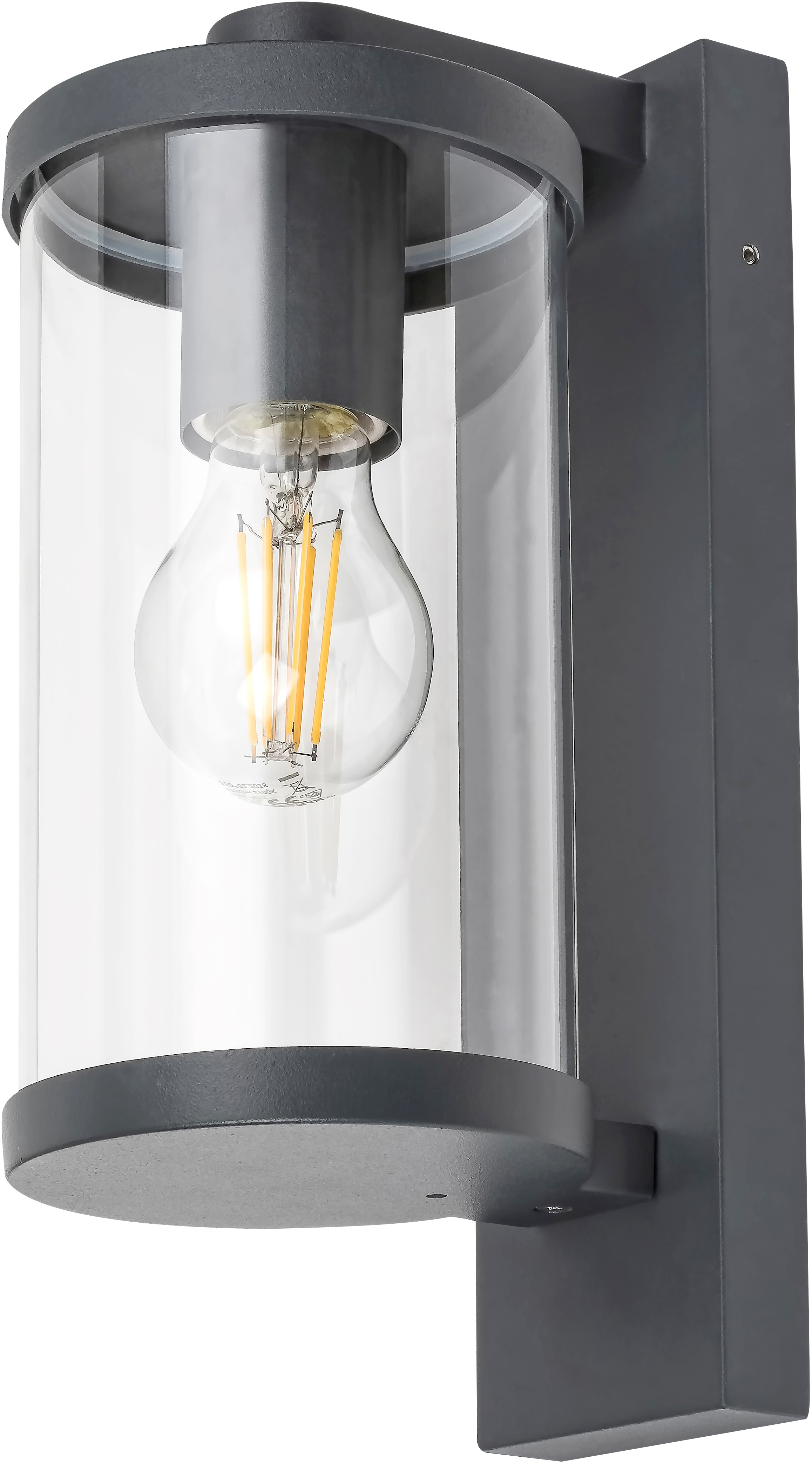 Rabalux Silistra lampada da parete per esterni 1x60 W trasparente-antracite 7891