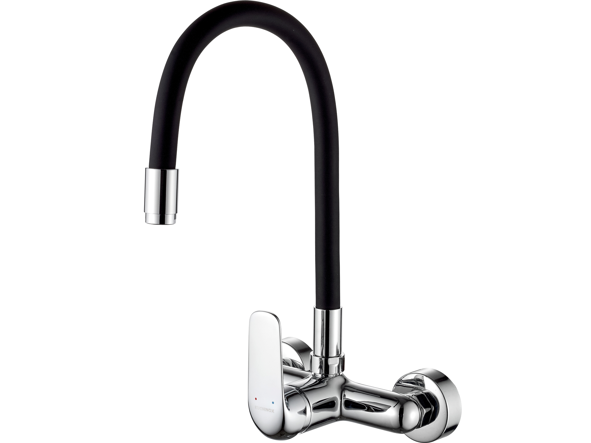 Kuchinox Elza rubinetto da cucina a parete cromo-nero BKE781D