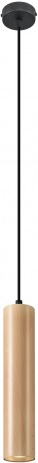 Sollux Lighting Lino lampada sospesa 1x40 W nero-legno SL.0636