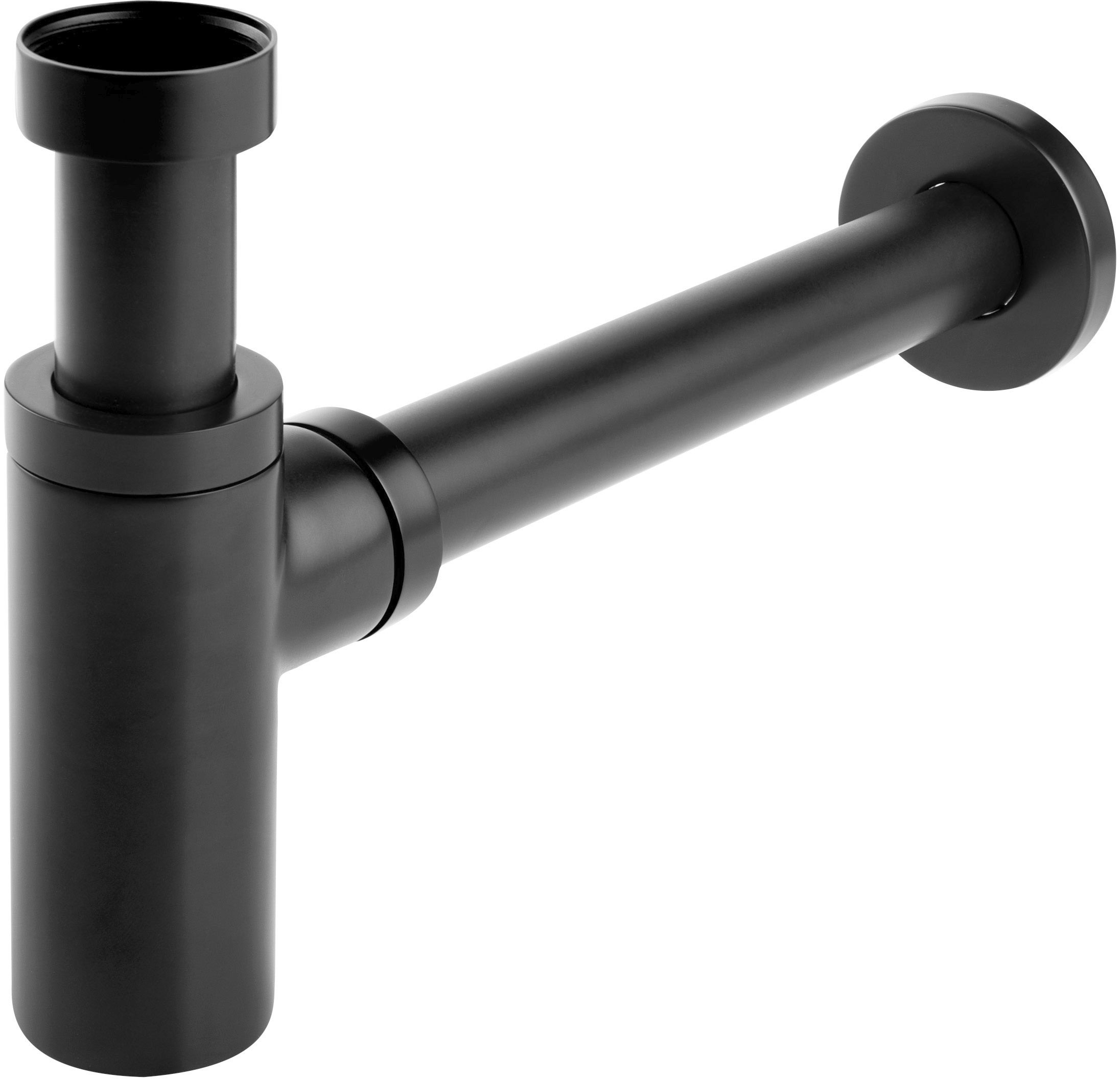 Ferro sifone per lavabo a bottiglia nero S282-BL