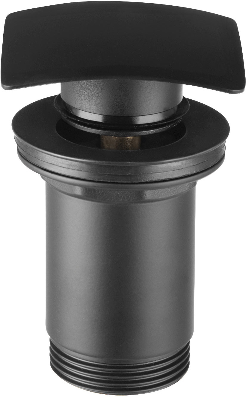 Ferro Quadro tappo per lavabo nero S284-BL-B