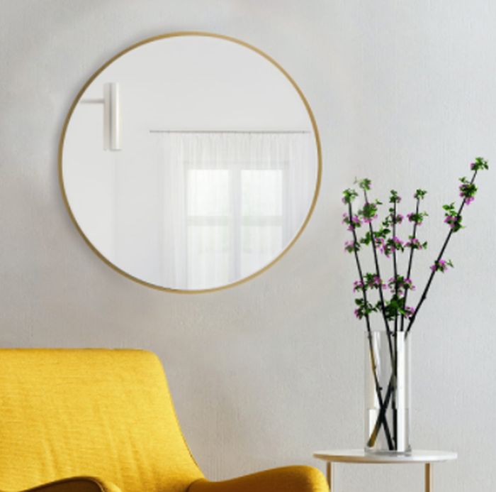 Baltica Design Tiny Border Round specchio 50x50 cm rotonda oro 5904107904375