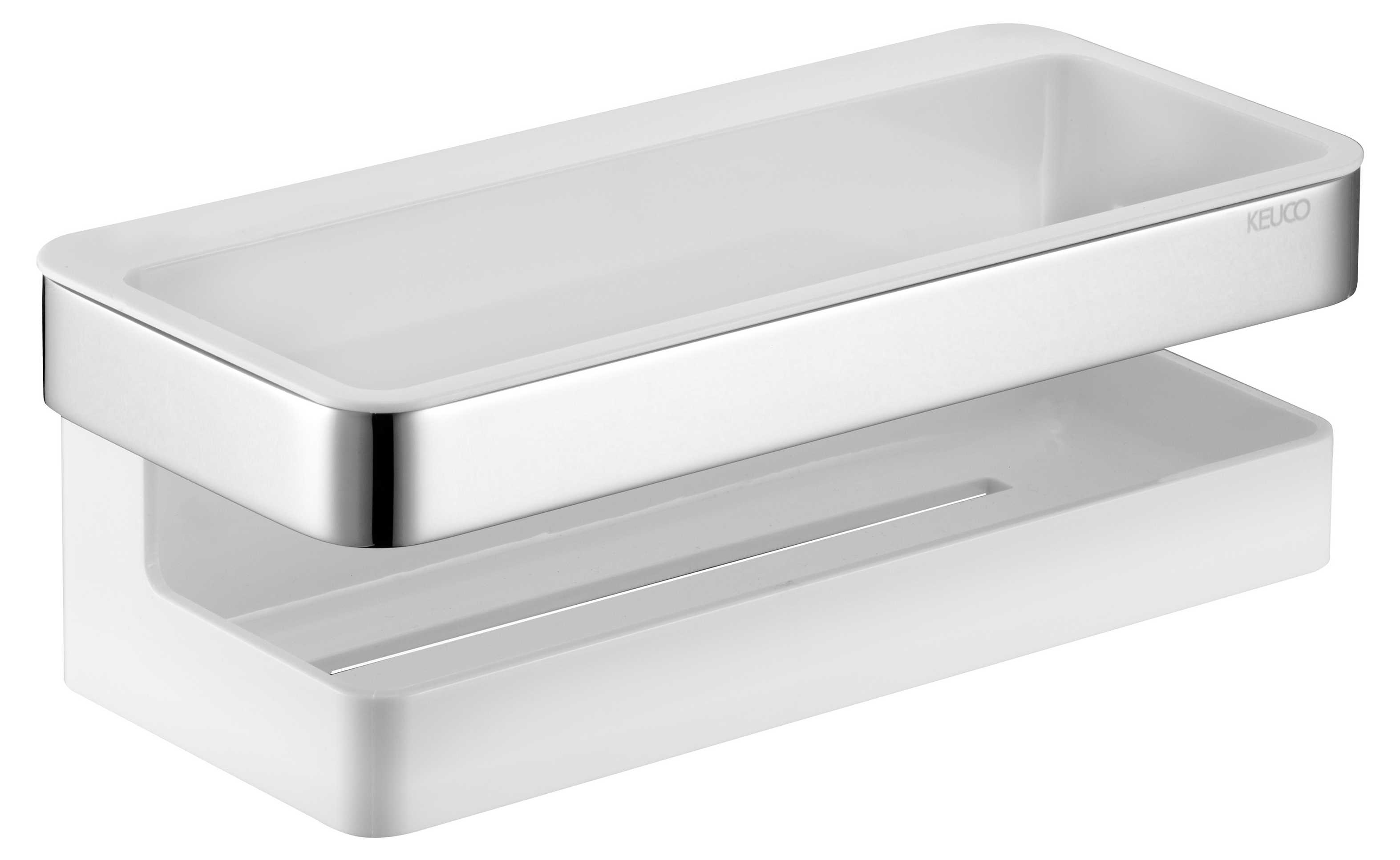 Keuco Moll portaoggetti da bagno cromo-bianco 12758010000