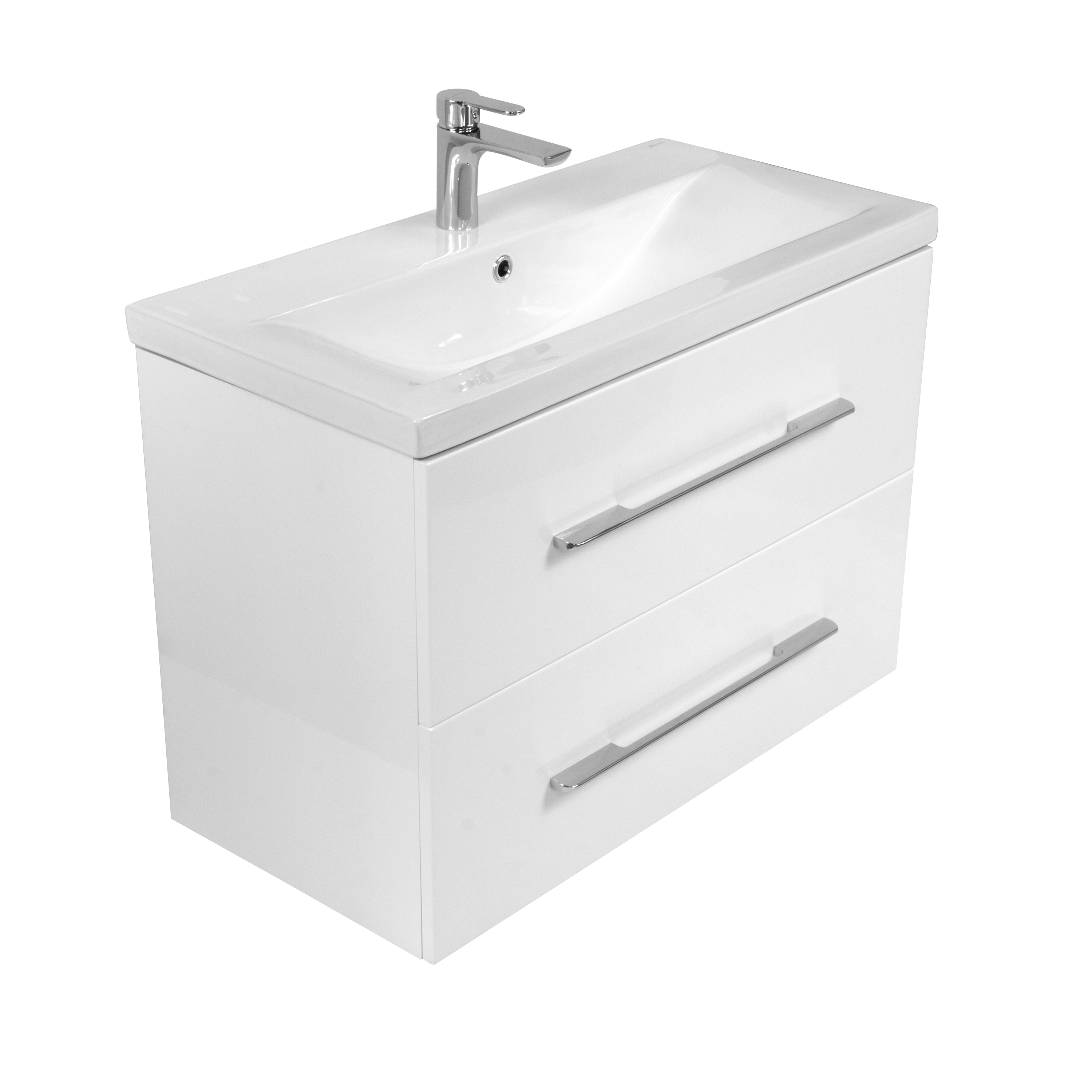 LaVita Kalifornia armadietto con set bagno 80x37.6x54.2 cm sottolavabo sospeso bianco 5908211404783