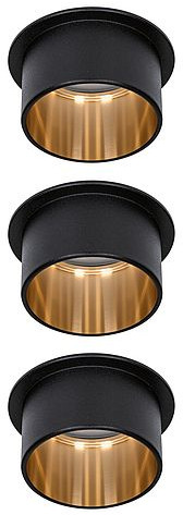 Paulmann Gil lampada da soffitto 3x6 W nero-oro 93379