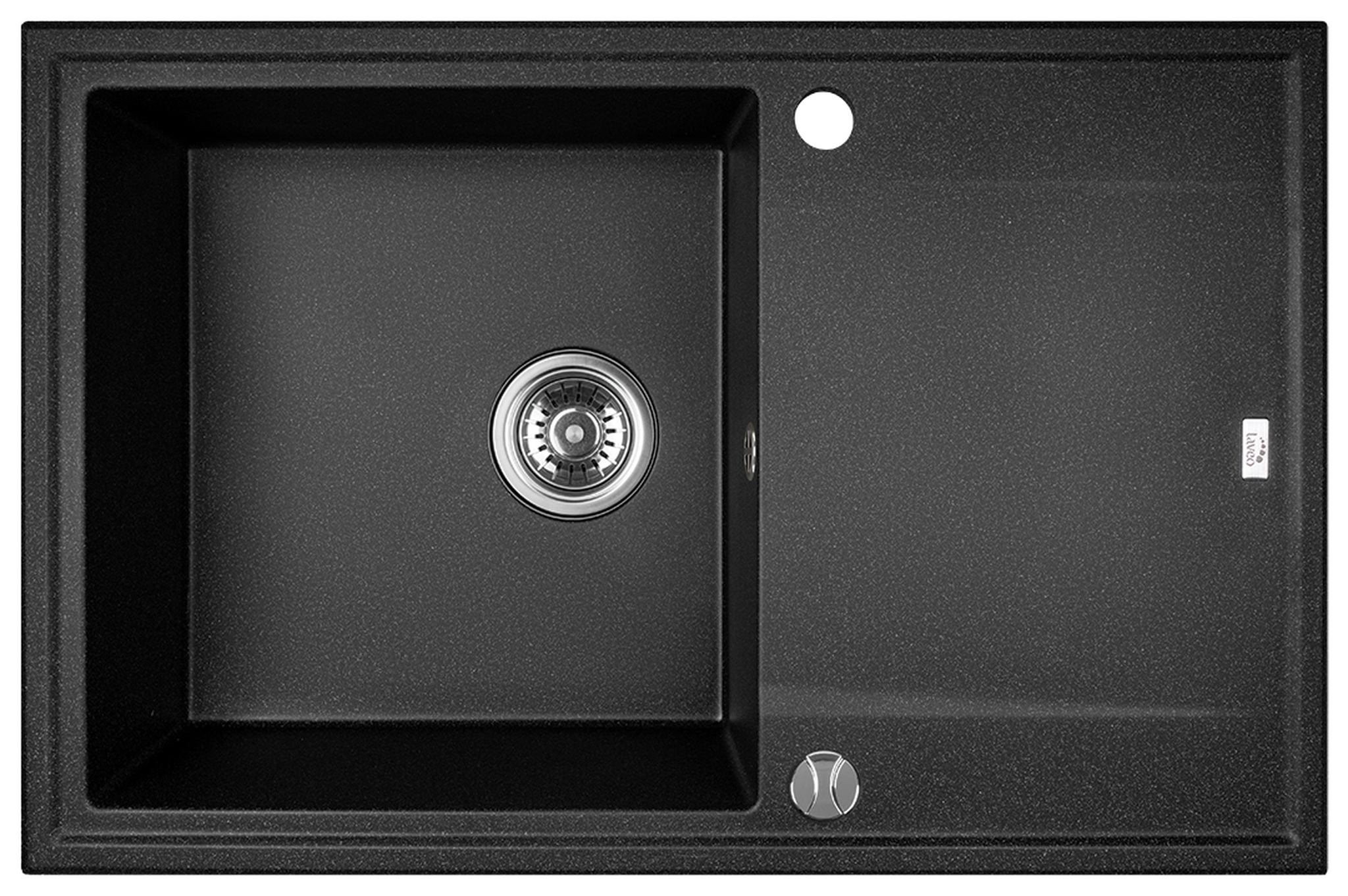 Laveo Megalo lavello in granito 78x50 cm nero SBE711T
